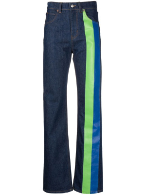 

Julia stripe-detail straight-leg jeans, Victoria Beckham Julia stripe-detail straight-leg jeans