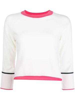 

Stripe-detailing knited blouse, Victoria Beckham Stripe-detailing knited blouse