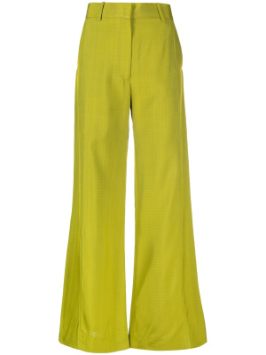 

Mélange-effect wide-leg trousers, Victoria Beckham Mélange-effect wide-leg trousers