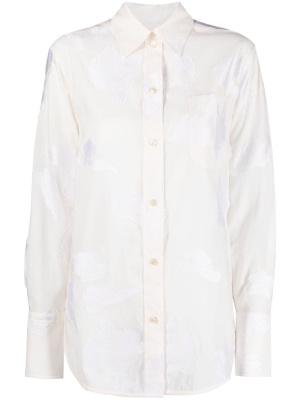 

Jacquard long-sleeve shirt, Victoria Beckham Jacquard long-sleeve shirt