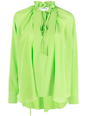 

Gathered-detail long-sleeve blouse, Victoria Beckham Gathered-detail long-sleeve blouse