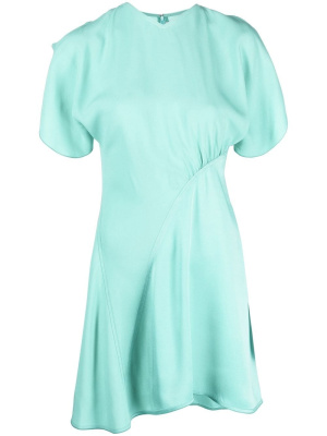 

Short-sleeve asymmetric-hem dress, Victoria Beckham Short-sleeve asymmetric-hem dress