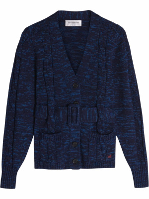 

Belted cable knit cardigan, Victoria Beckham Belted cable knit cardigan