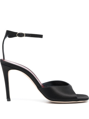 

Open toe satin finish heeled sandals, Victoria Beckham Open toe satin finish heeled sandals
