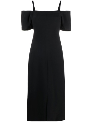 

Off-shoulder midi dress, Victoria Beckham Off-shoulder midi dress