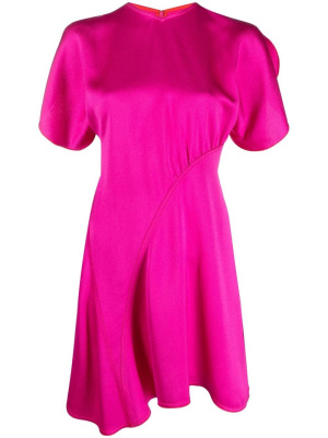 

Round-neck satin minidress, Victoria Beckham Round-neck satin minidress