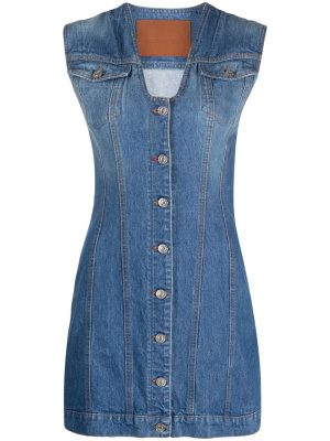 

Button-fastening denim dress, Victoria Beckham Button-fastening denim dress