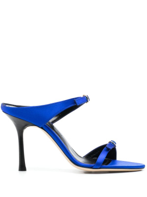 

Double-strap satin mules, Victoria Beckham Double-strap satin mules