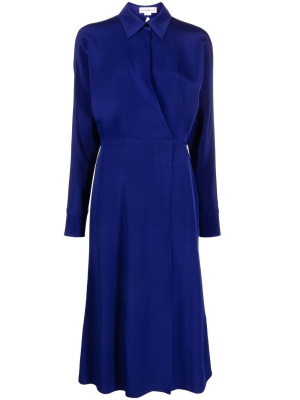 

Wrap-front midi shirtdress, Victoria Beckham Wrap-front midi shirtdress