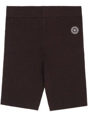 

Logo-patch ribbed biker shorts, Sporty & Rich Logo-patch ribbed biker shorts