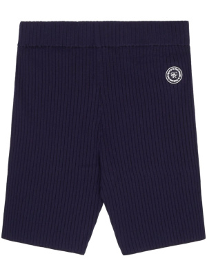 

Logo-patch ribbed shorts, Sporty & Rich Logo-patch ribbed shorts