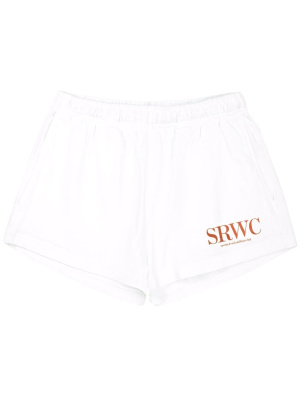 

Logo-print cotton shorts, Sporty & Rich Logo-print cotton shorts
