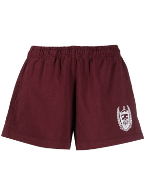 

Logo-embroidered track shorts, Sporty & Rich Logo-embroidered track shorts