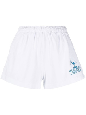 

Gymnastics logo-print shorts, Sporty & Rich Gymnastics logo-print shorts