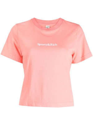 

Logo-print cotton T-shirt, Sporty & Rich Logo-print cotton T-shirt