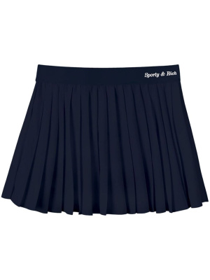 

Logo-print pleated skirt, Sporty & Rich Logo-print pleated skirt