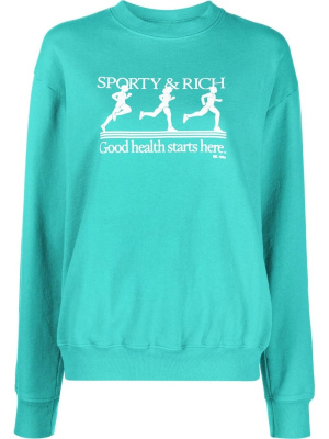 

Logo-print sweatshirt, Sporty & Rich Logo-print sweatshirt