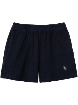 

Embroidered-logo cotton shorts, Sporty & Rich Embroidered-logo cotton shorts