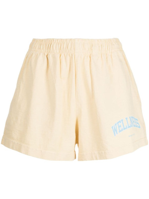 

Wellness-print cotton shorts, Sporty & Rich Wellness-print cotton shorts
