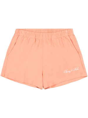 

Logo-print cotton shorts, Sporty & Rich Logo-print cotton shorts