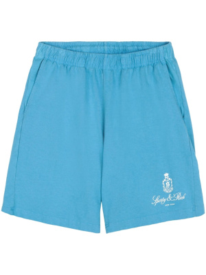 

Vendome logo-print cotton shorts, Sporty & Rich Vendome logo-print cotton shorts