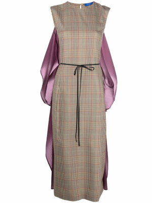 

Draped-back check dress, Nina Ricci Draped-back check dress
