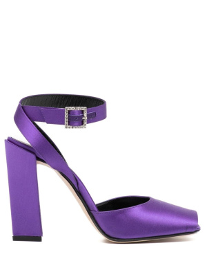 

Eliza satin-finish sandals, Victoria Beckham Eliza satin-finish sandals