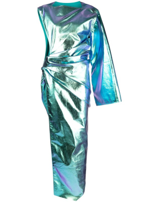 

Holographic asymmetric gown, Rick Owens Holographic asymmetric gown