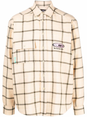

Check-pattern button-up shirt, PACCBET Check-pattern button-up shirt