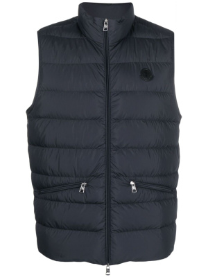 

Treompan logo-appliqué padded vest, Moncler Treompan logo-appliqué padded vest