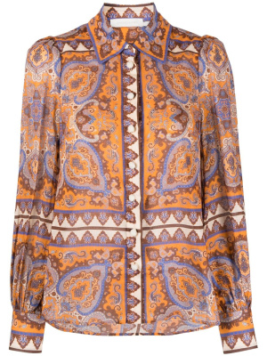 

Halcyon paisley-print cotton shirt, ZIMMERMANN Halcyon paisley-print cotton shirt