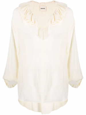 

Ruffled neck blouse, KHAITE Ruffled neck blouse