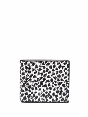 

Leopard-print leather wallet, Saint Laurent Leopard-print leather wallet