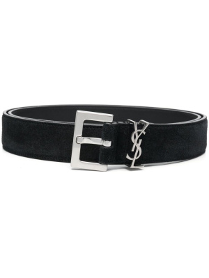 

Logo-plaque leather belt, Saint Laurent Logo-plaque leather belt