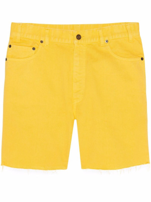 

Mid-rise denim shorts, Saint Laurent Mid-rise denim shorts