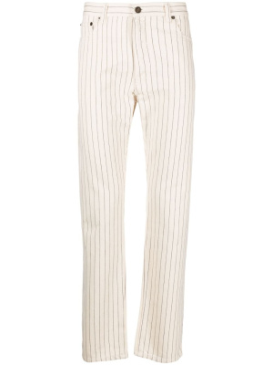 

Pinstripe-pattern denim jeans, Saint Laurent Pinstripe-pattern denim jeans