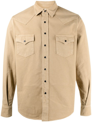 

Stonewashed western denim shirt, Saint Laurent Stonewashed western denim shirt