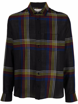 

Checked wool shirt, Saint Laurent Checked wool shirt