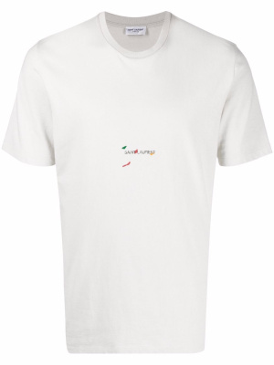 

Micro logo T-shirt, Saint Laurent Micro logo T-shirt