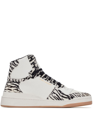 

Animal-print high-top sneakers, Saint Laurent Animal-print high-top sneakers