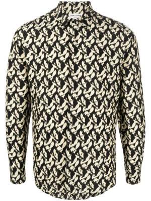 

Abstract-print cotton shirt, Saint Laurent Abstract-print cotton shirt