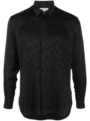 

Abstract-print satin shirt, Saint Laurent Abstract-print satin shirt