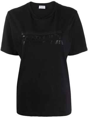 

Tonal logo-print T-shirt, Saint Laurent Tonal logo-print T-shirt