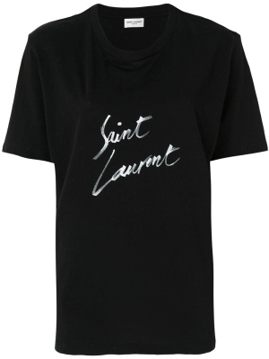 

Signature crew-neck T-shirt, Saint Laurent Signature crew-neck T-shirt