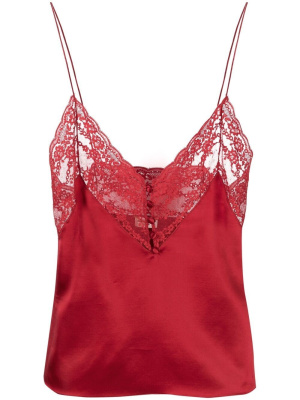 

Lace trim silk cami, Saint Laurent Lace trim silk cami