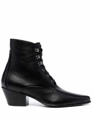 

Lace-up leather boots, Saint Laurent Lace-up leather boots
