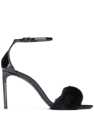 

Fabric-detail ankle strap sandals, Saint Laurent Fabric-detail ankle strap sandals