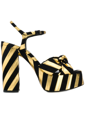 

Bianca striped sandals, Saint Laurent Bianca striped sandals