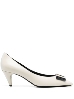 

Anais Bow leather pumps, Saint Laurent Anais Bow leather pumps