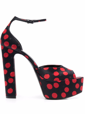 

Polka-dot satin pumps, Saint Laurent Polka-dot satin pumps